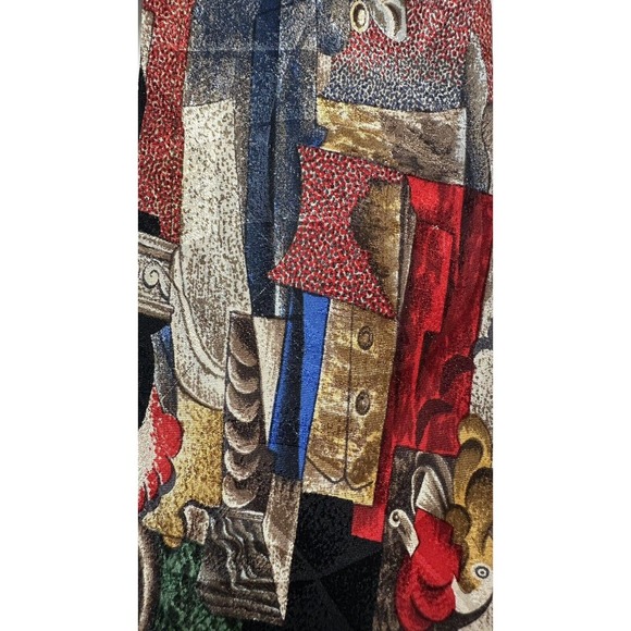Rare• Picasso Collection Tie Handmade SILK "man with pipe" 60L Collectable - Picture 3 of 8